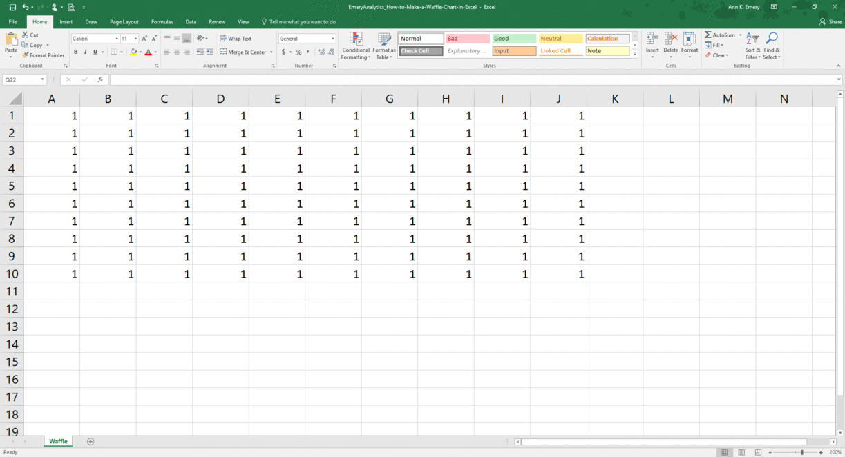 Microsoft Excel Chart