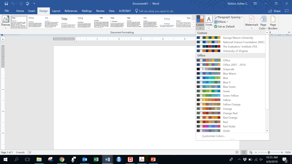 Work smarter, not harder, by saving custom color palettes into your Themes. You can do this in Word, Excel, AND PowerPoint. Your future self will thank you!