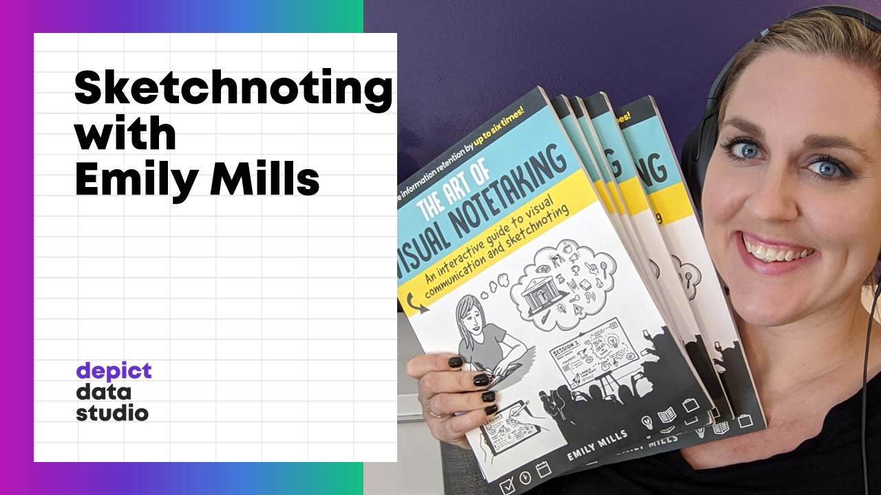 Emily Mills was a guest who taught us the art of sketchnoting.
